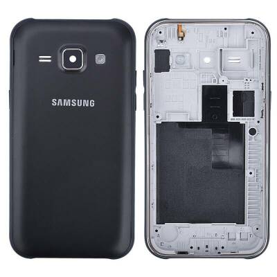 Samsung Galaxy J1 J100 Kasa Kapak Siyah Çıtasız - 1