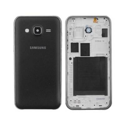 Samsung Galaxy J2 J200 Kasa Kapak Siyah Çıtasız - 1