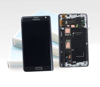 Samsung Galaxy Note 4 Edge N915 Lcd Ekran Dokunmatik Siyah Servis GH97-16636A - 1